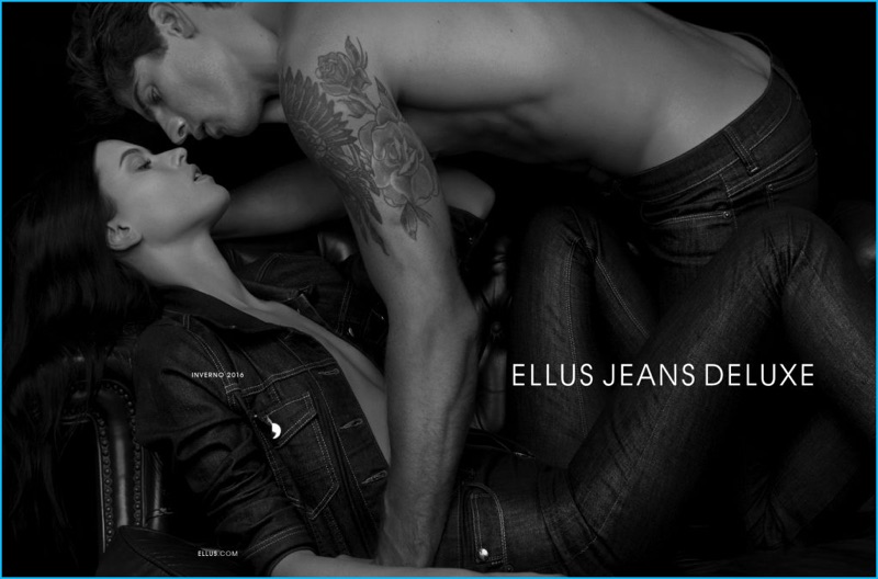 Evandro Soldati 2016 Ellus Jeans Deluxe Fall Winter Campaign 003 Evandro Soldati and Isis Bataglia connect for Ellus Jeans Deluxe's fall-winter 2016 campaign.