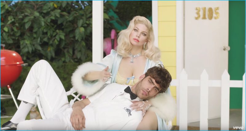 Fergie poses with Jon Kortajarena in her M.I.L.F. $ music video.