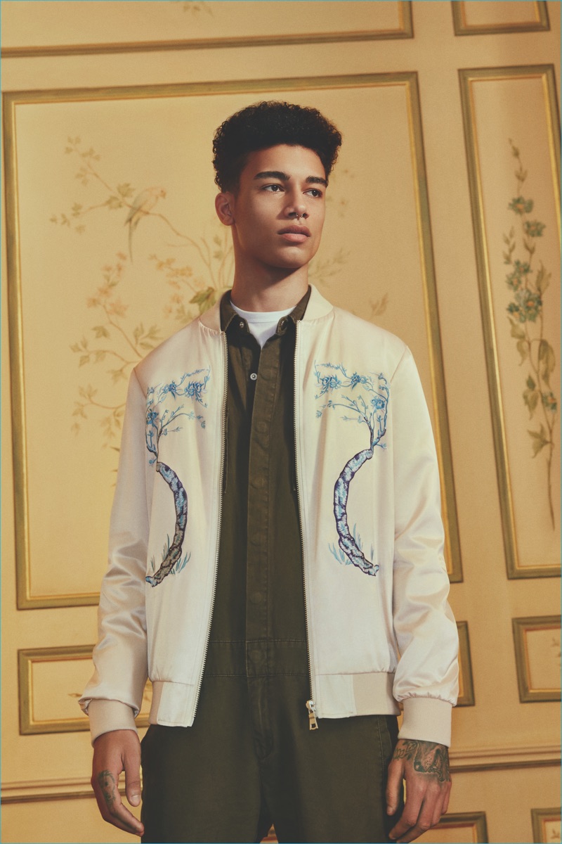 Forever 21 Men embraces the souvenir jacket trend with its pre-fall 2016 collection.