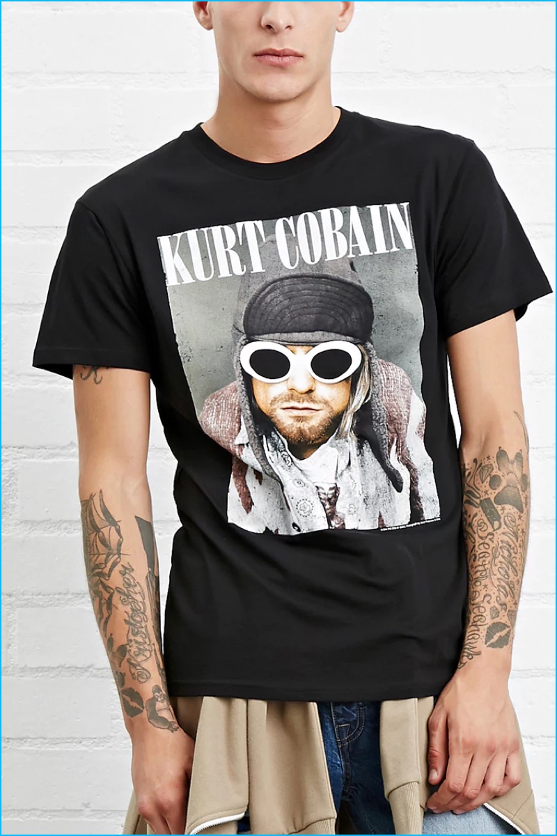 Forever 21 Men Kurt Cobain T-Shirt