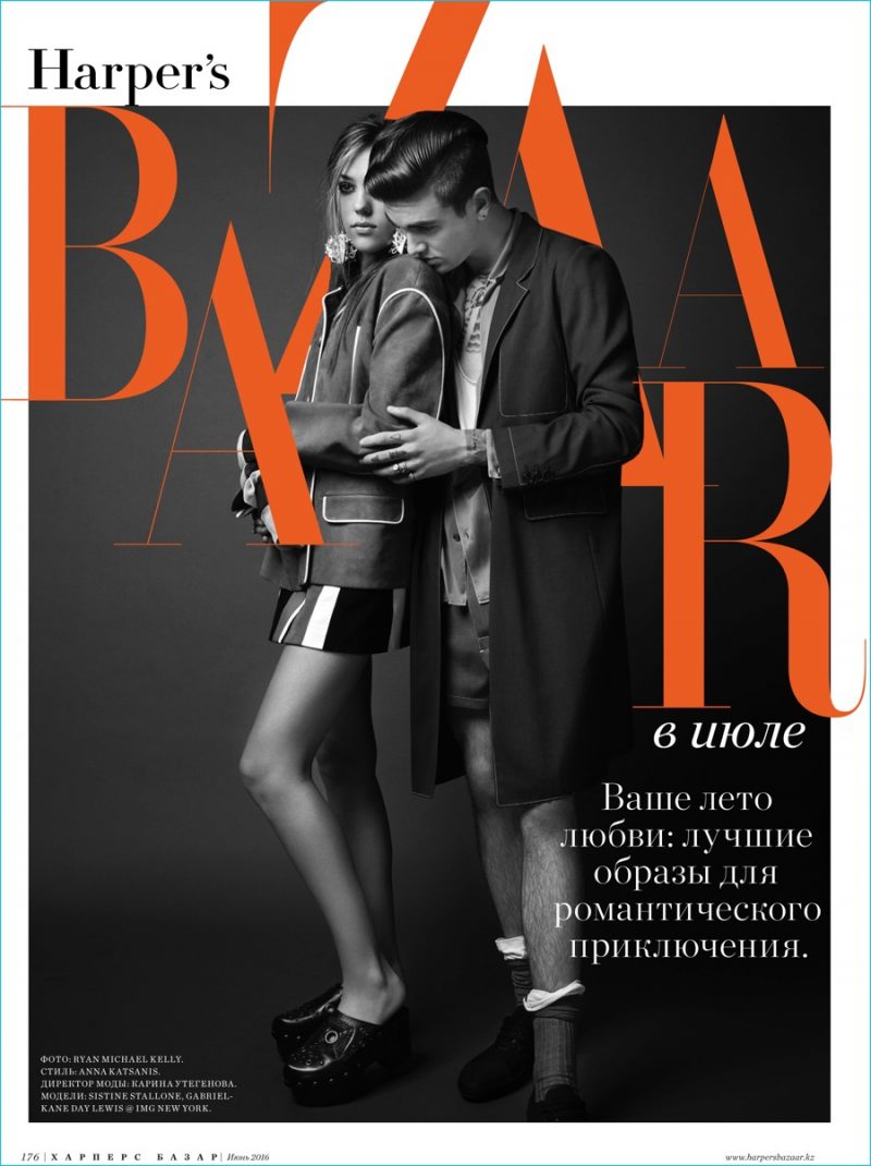 Gabriel-Kane Day-Lewis and Sistine Stallone are front and center for Harper's Bazaar Kazakhstan.
