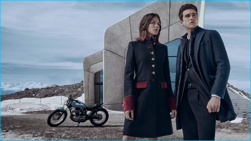 Morgane Polanski and Gabriel-Kane Day-Lewis star in Fay's fall-winter 2016 campaign.