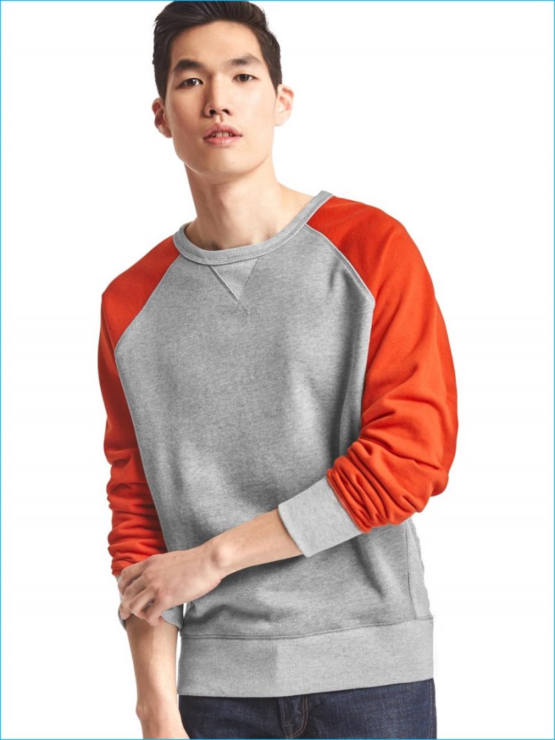 Gap Colorblock Baseball Sweatshirt