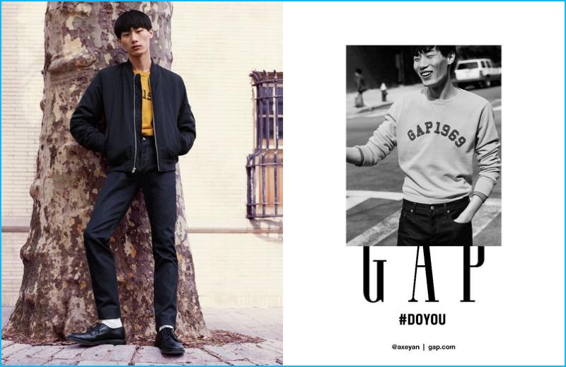 Yan Kai Wen stars in Gap's fall-winter 2016 campaign.