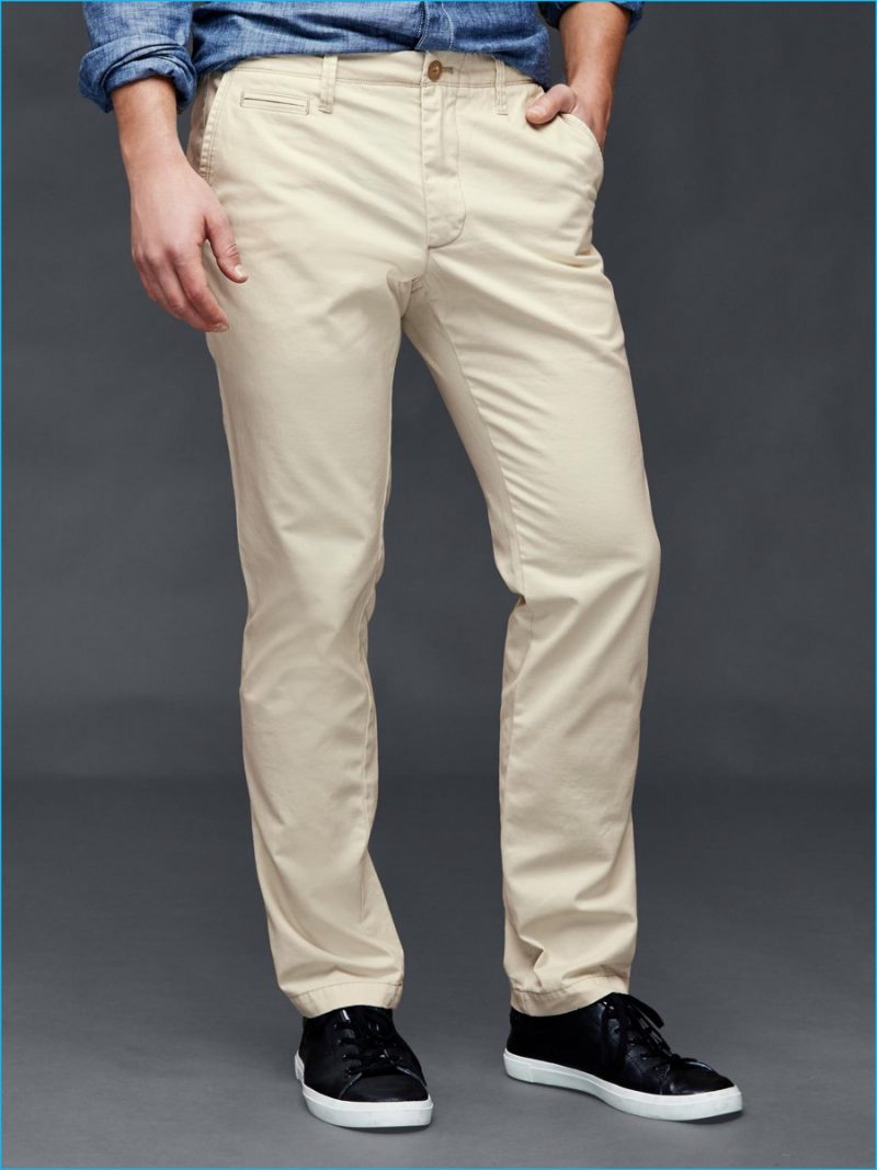 Gap Vintage Washed Slim-Fit Khakis