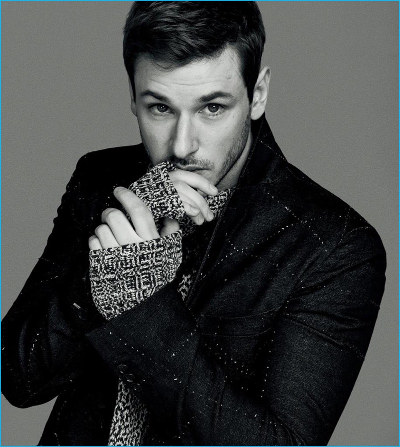 Gaspard Ulliel poses for a new photo shoot from Madame Figaro China.