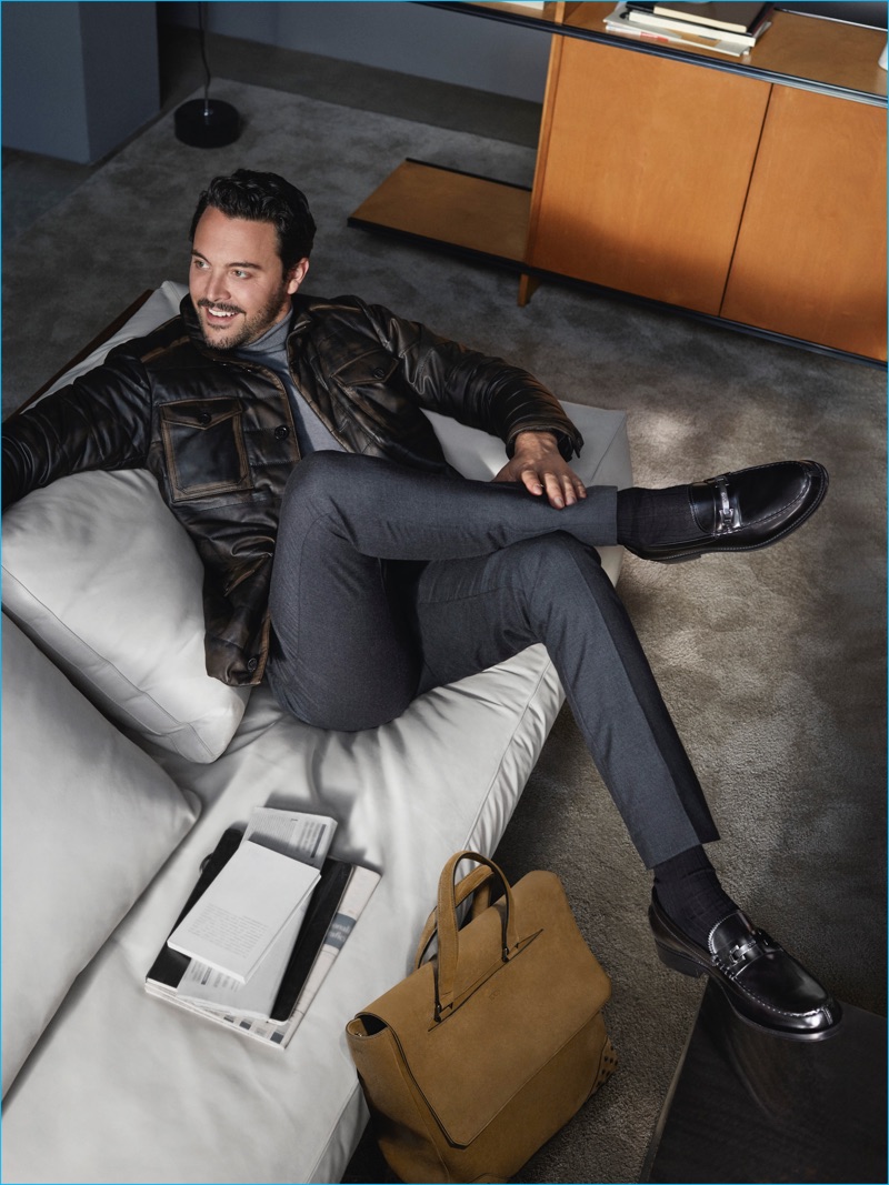 Jack Huston photographed by Tom Craig for TOD'S fall-winter 2016 campaign.