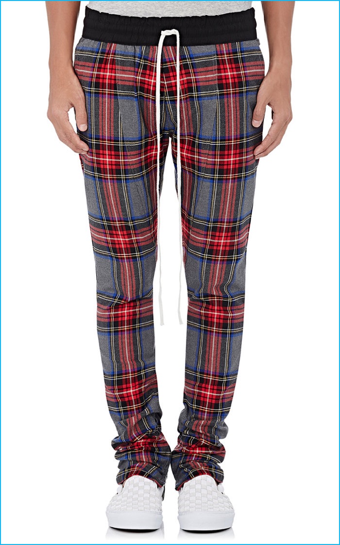 Justin Bieber Purpose Tour XO Barneys New York Plaid Chambray Drawstring Pants