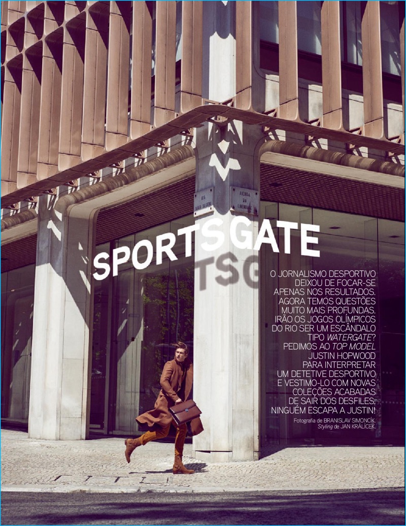 Justin Hopwood channels a sports journalist for GQ Portugal.