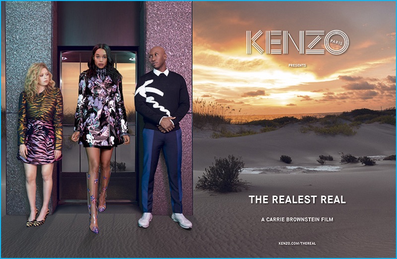 Natasha Lyonne, Laura Harrier and Mahershala Ali  for Kenzo's fall-winter 2016 campaign.