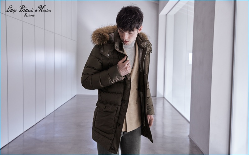 Luigi Bianchi Mantova introduces technical outerwear with its quilted parka.