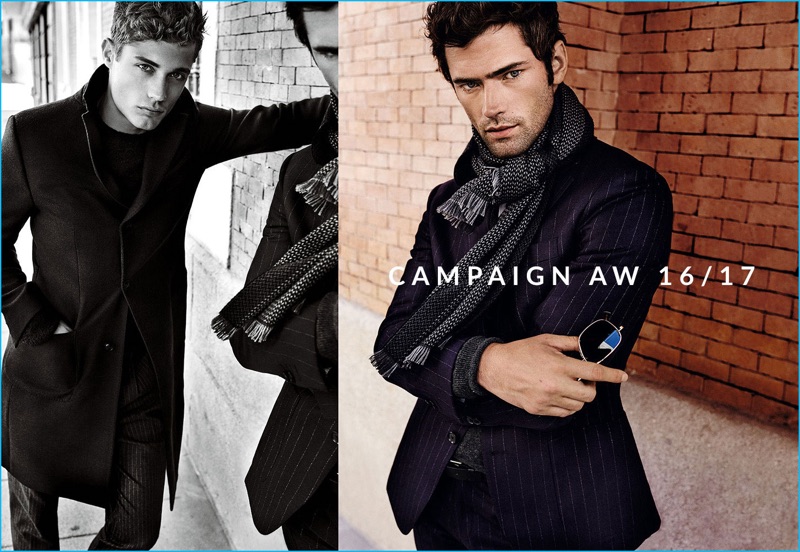 Sean O'Pry and Steven Chevrin star in Massimo Dutti's fall-winter 2016 campaign.