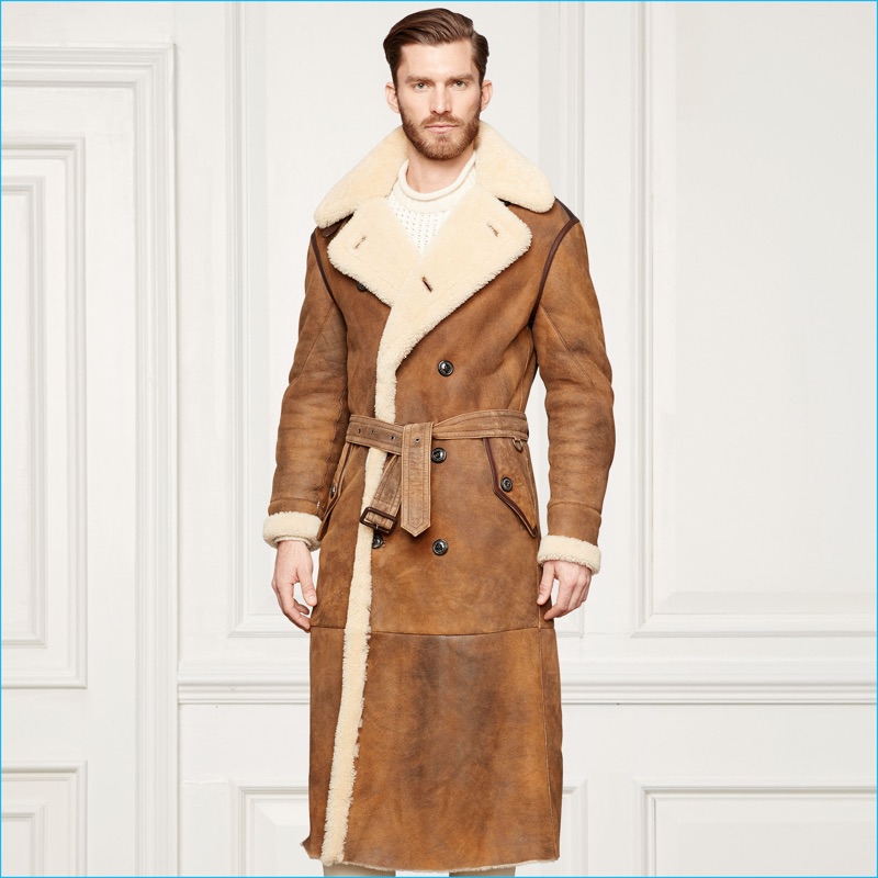 ralph lauren mens shearling coat