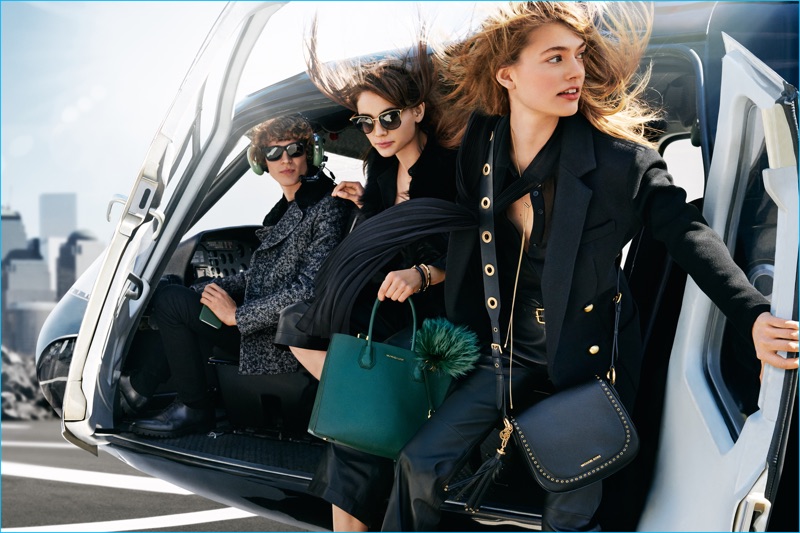 Models Sven de Vries, Emmy Rappe and Romy Schonberger star in MICHAEL Michael Kors' fall-winter 2016 campaign.