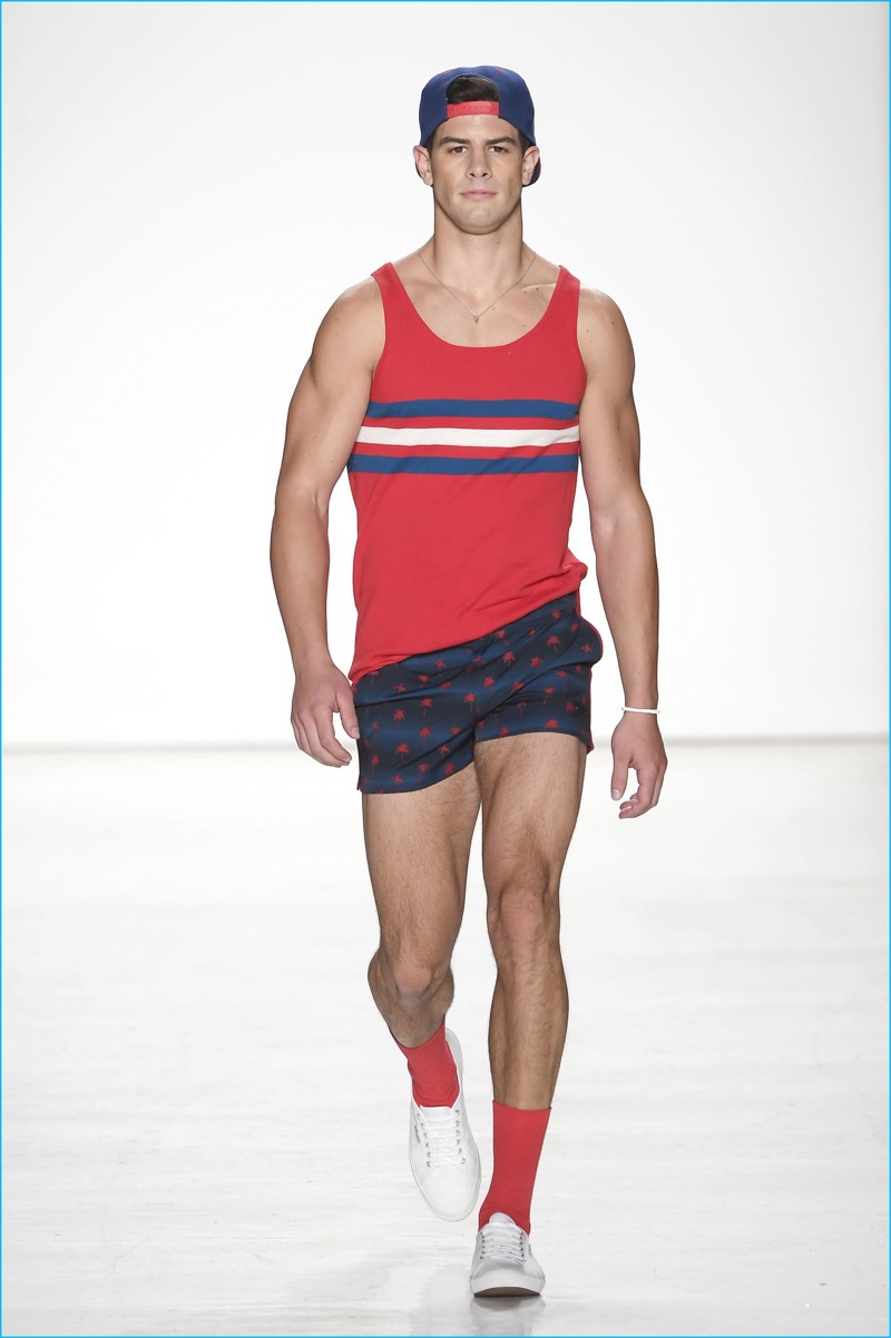 Parke & Ronen embraces colorful summer style with easy pieces such as the tank top for spring-summer 2017.