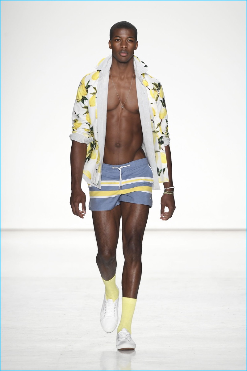 Parke & Ronen creates an upbeat atmosphere with bright, colorful details for spring-summer 2017.