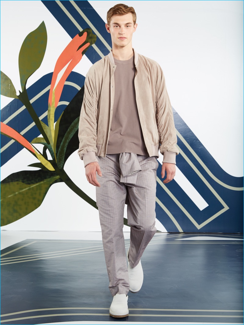 Soft hues bring a confident ease to Perry Ellis' spring-summer 2017 collection.