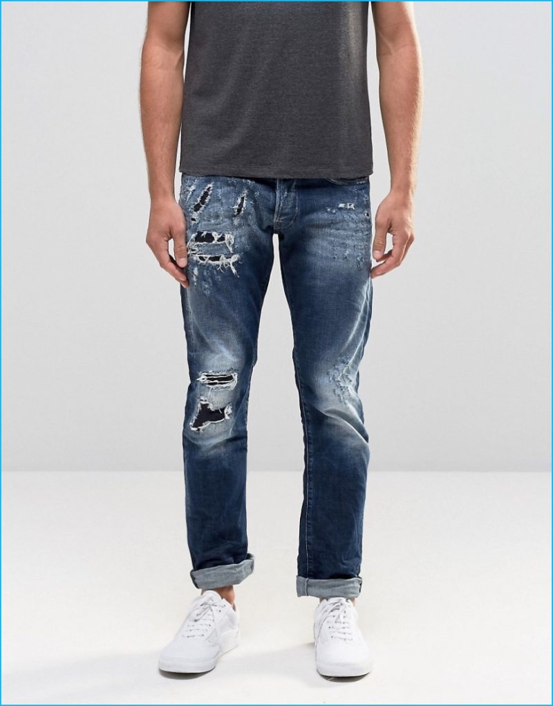 Replay Maestro Ripped Denim Jeans