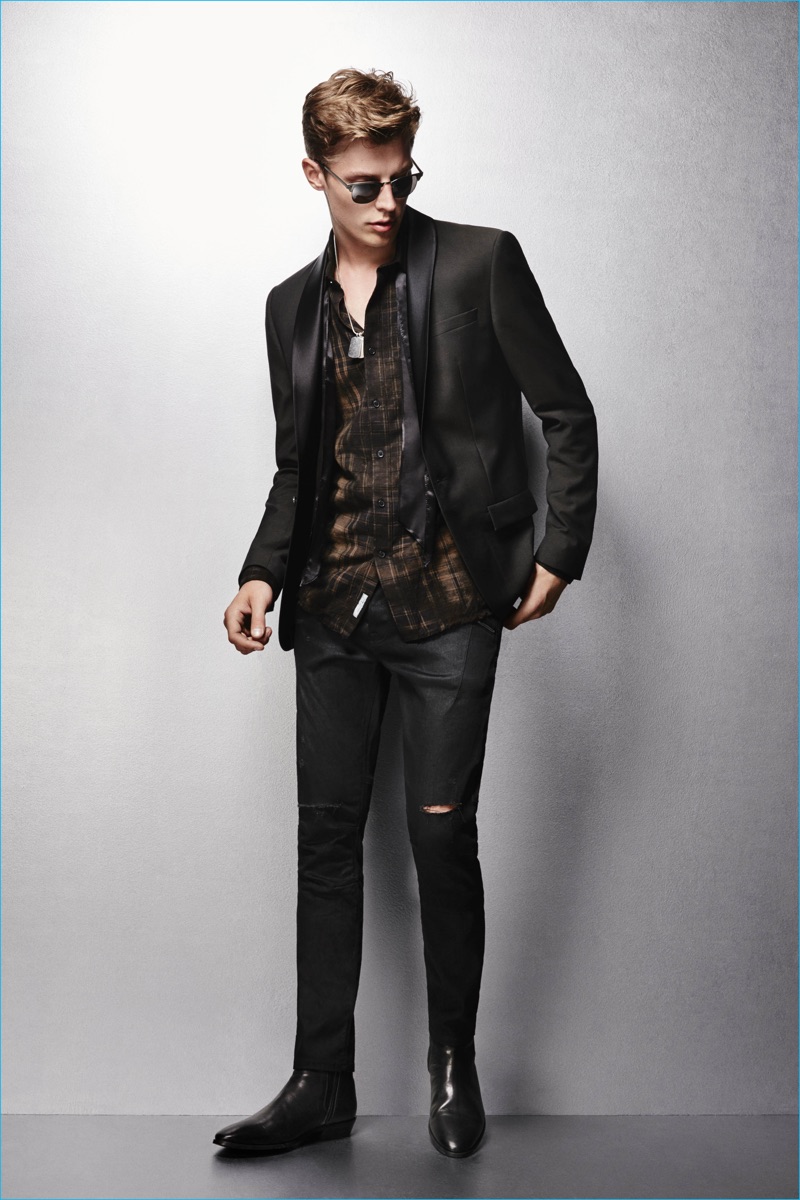 River Island embraces a cool attitude with holiday suiting, fit for a rocker.