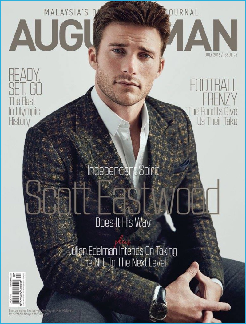 Scott Eastwood covers the July 2016 issue of August Man Malaysia.