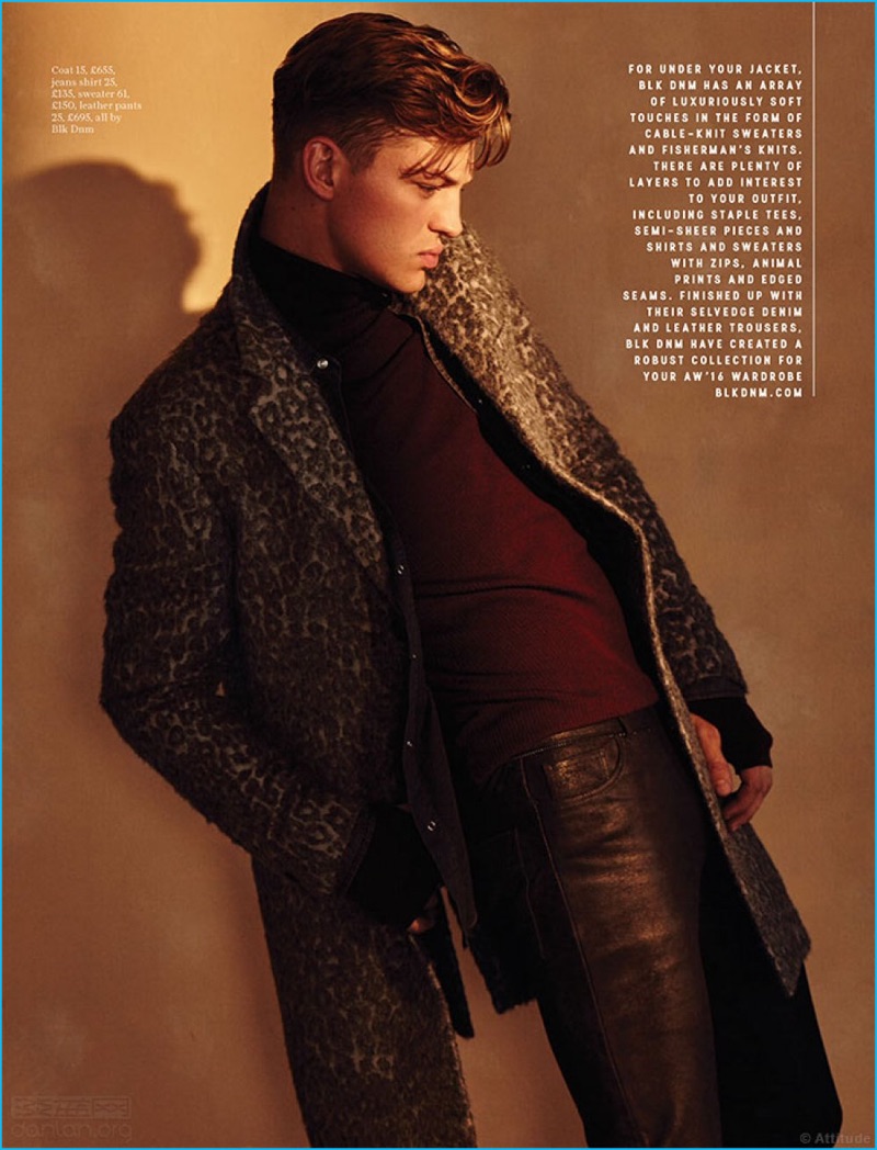 Sebastian Sauvé Rocks BLK DNM Fashions for Attitude Spread – The ...