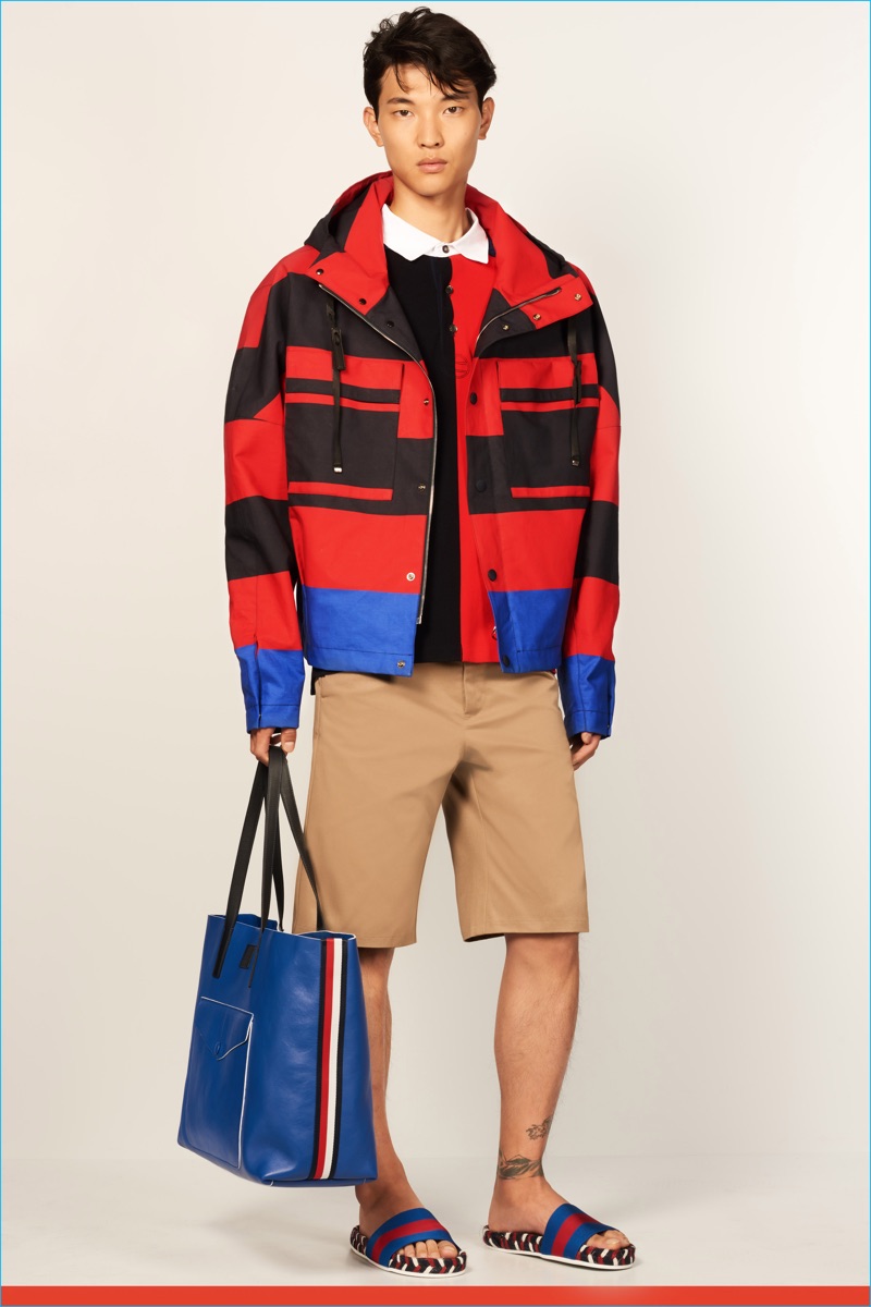 Tommy Hilfiger embraces abstract patterns and sporty silhouettes with a casual ease for spring-summer 2017.