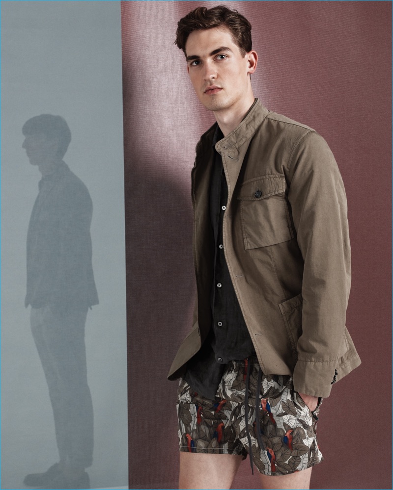 Z Zegna has a subdued tropical moment for spring-summer 2017, embracing brown prints.