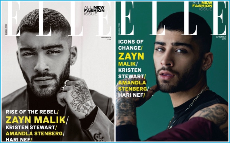Zayn Malik snags two covers for the September 2016 issue of Elle UK.