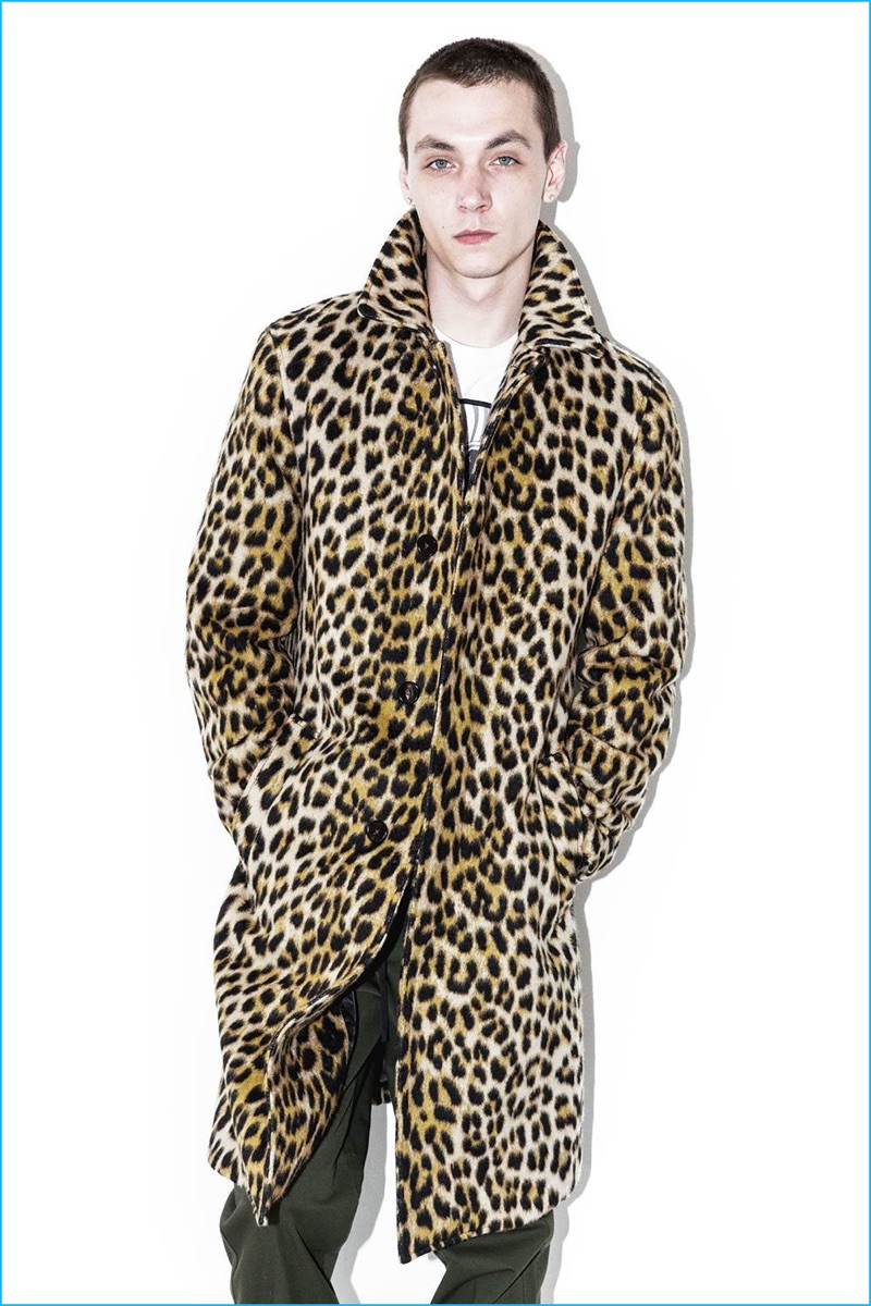 3.1 Phillip Lim Men's Leopard Balmacaan Coat