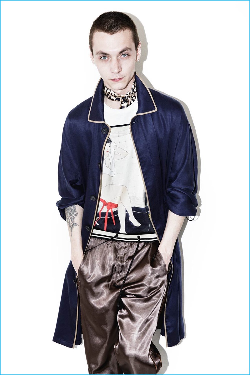 3.1 Phillip Lim Men's Piped Trench Coat