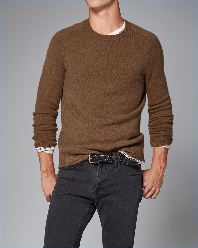 Abercrombie & Fitch Cashmere Crewneck Sweater » Sweater Prep: Discover Abercrombie & Fitch's Latest Arrivals Abercrombie & Fitch Cashmere Crewneck Sweater