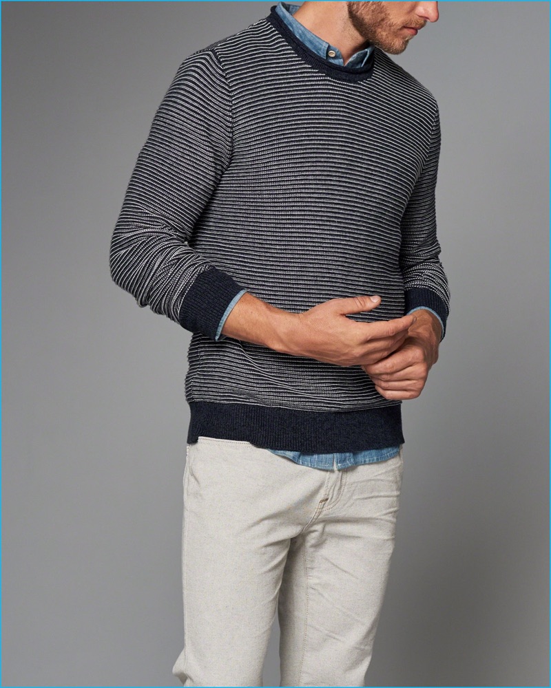 Abercrombie & Fitch Striped Roll Neck Sweater