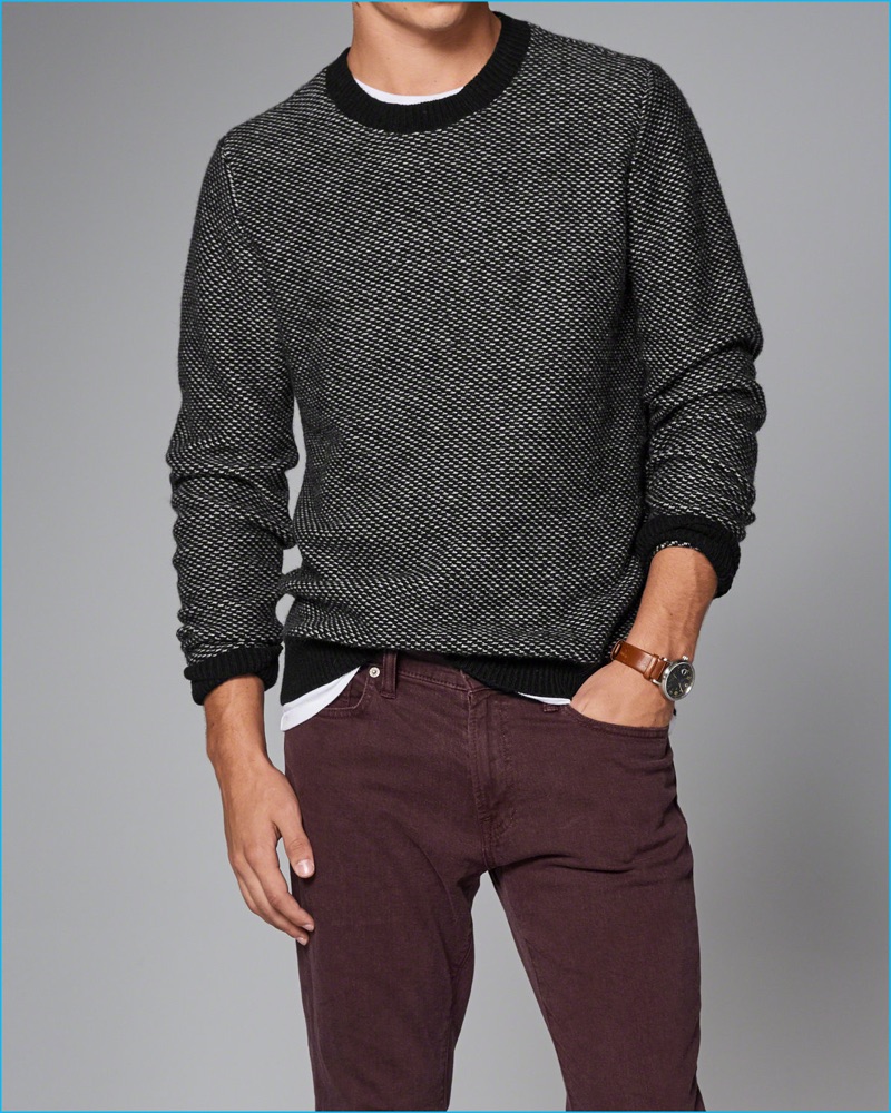 Abercrombie & Fitch Wool Blend Birdseye Knit Sweater » Sweater Prep: Discover Abercrombie & Fitch's Latest Arrivals Abercrombie & Fitch Wool Blend Birdseye Knit Sweater