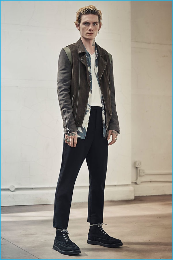 AllSaints embodies an effortless cool with an essential leather jacket for the season.