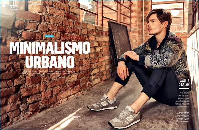 Model Álvaro Casavecchia goes sporty for the pages of VIP Brasil's latest issue.