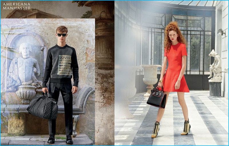 Kit Butler and Natalie Westling model fashions from Parisian fashion house Louis Vuitton.