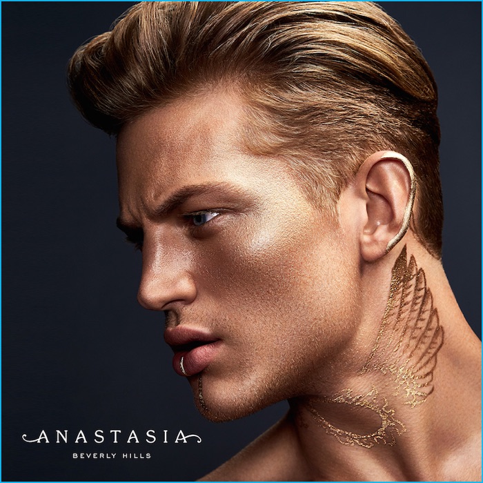 Sebastian Sauve rocks Anastasia Beverly Hills' Moonchild Glow Kit.