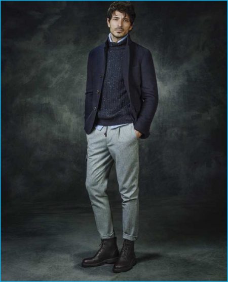 Andres Velencoso 2016 Brunello Cucinelli Fall Winter Menswear 007