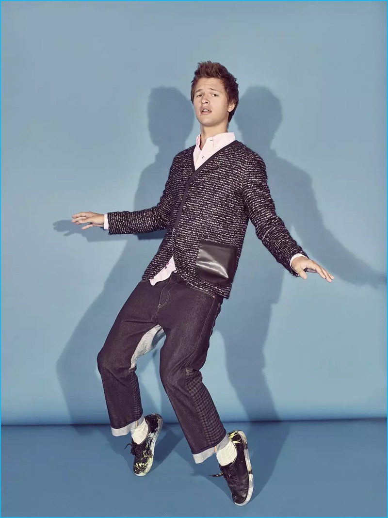 Ansel Elgort draws from his background as a dancer to break out some moves for his Variety photo shoot.