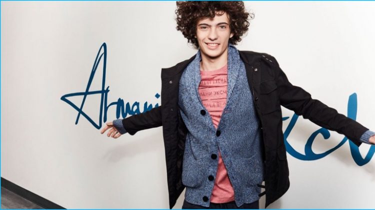 Piero Méndez Models Casual City Style for Armani Exchange