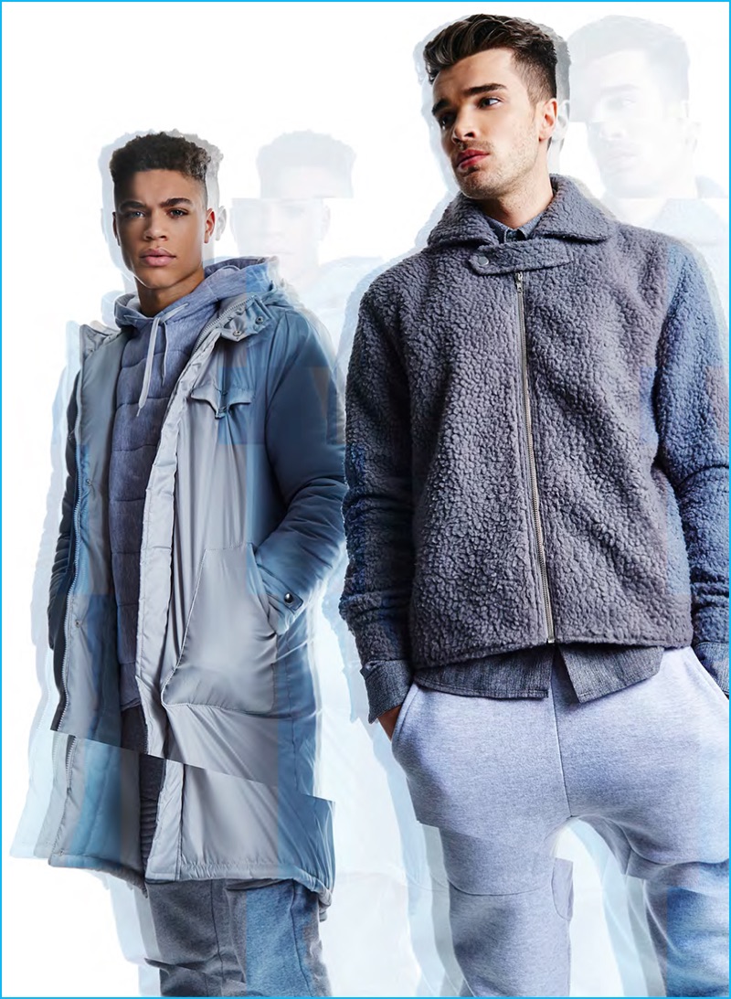 Brian Whittaker joins Union J singer Josh Cuthbert for BoohooMAN's fall-winter 2016 lookbook.