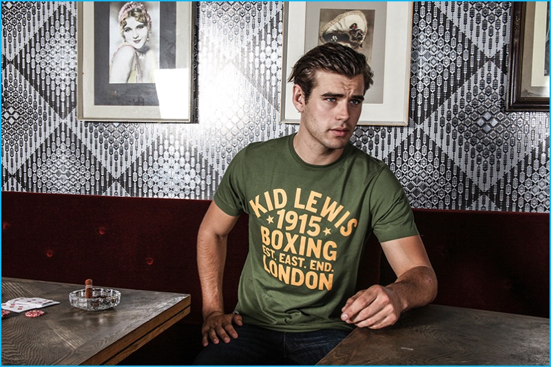 Matt Trethe sports a Ted “Kid” Lewis t-shirt from British Vintage Boxing.