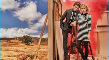 Jordan Barrett Joins Emma Roberts for Canvas by Lands' End Fall Campaign Jordan Barrett Joins Emma Roberts for Canvas by Lands' End Fall Campaign