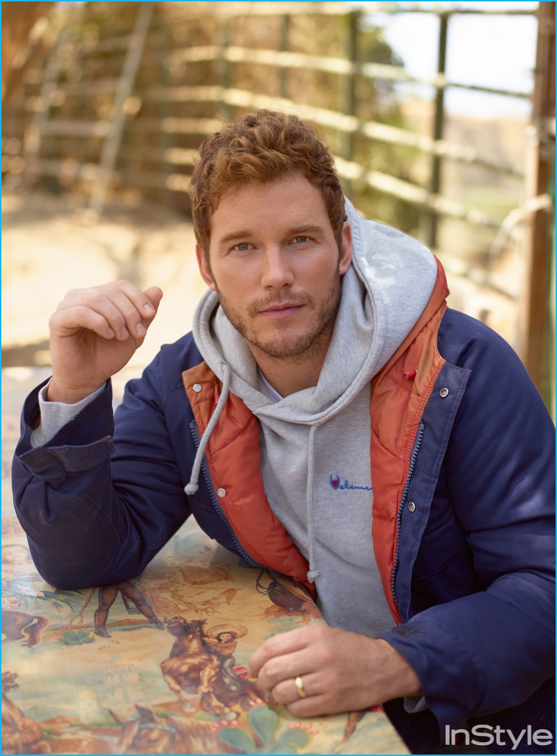 Chris Pratt featured in an outtake from his InStyle photo shoot.