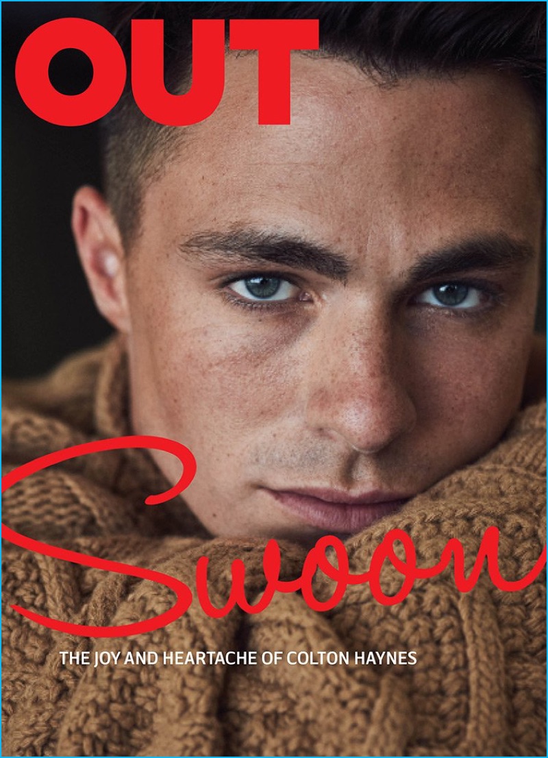 Colton Haynes covers the September 2016 issue of Out magazine.