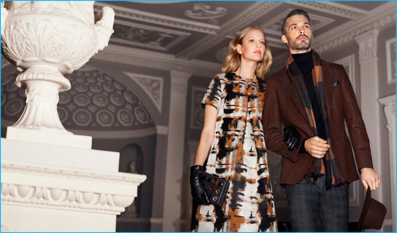Elisabeth Erm and Ben Hill couple up for Daks' fall-winter 2016 campaign.