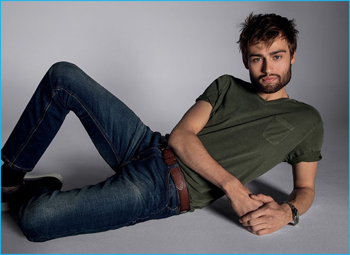 Douglas Booth wears Express' stretch performance jeans for the brand's fall-winter 2016 campaign.