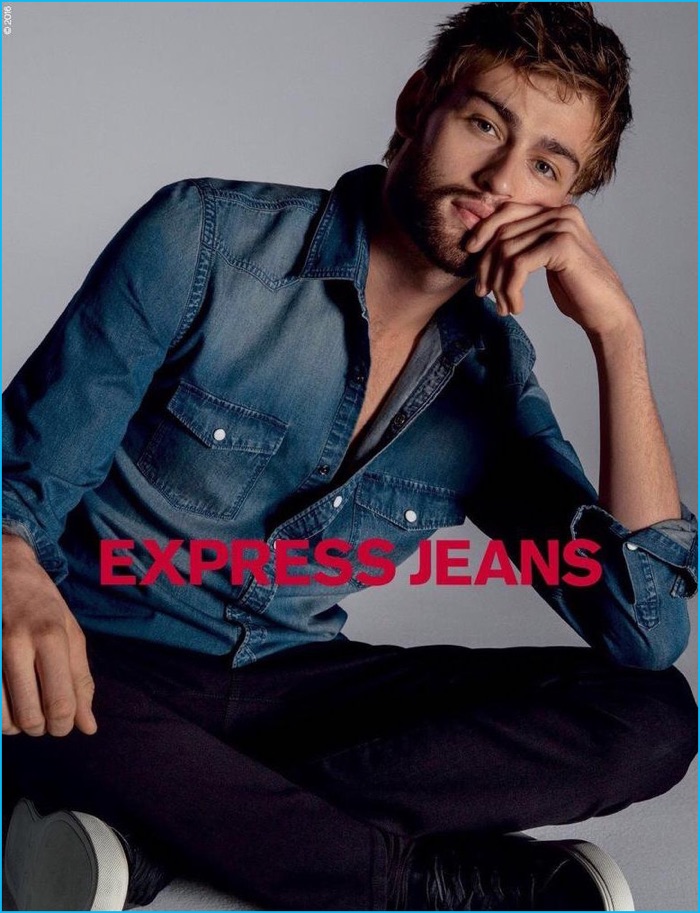 Douglas Booth 2016 Express Jeans Fall Winter Campaign