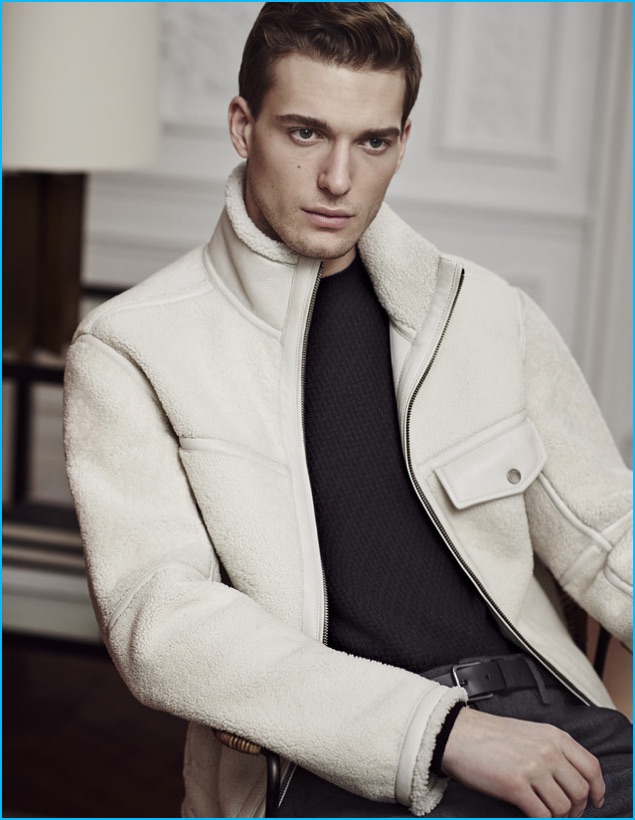 Model Nikolaj Jovanovic for Ermenegildo Zegna's fall-winter 2016 catalogue.