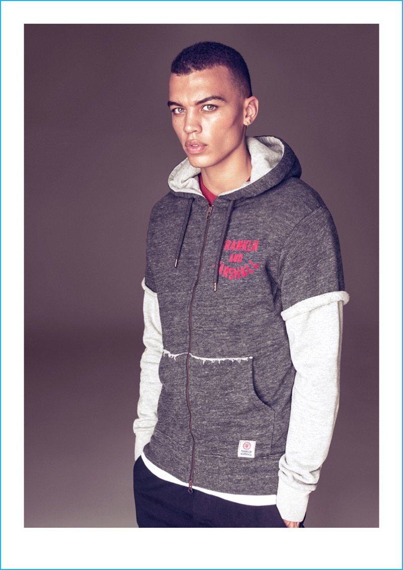 Dudley O'Shaughnessy fronts Franklin & Marshall's fall-winter 2016 campaign.